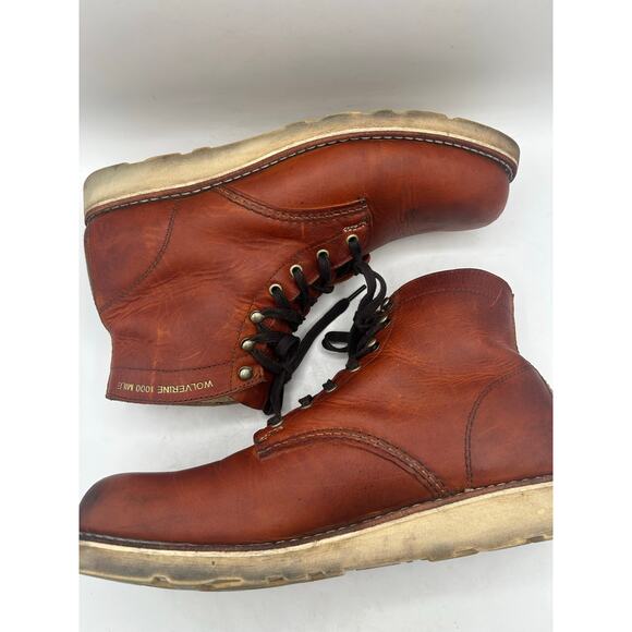 Wolverine 1000 Mile X Buffalo Trace Brown Tan Leather Lace Up Boots Men’s 10 - Picture 11 of 15